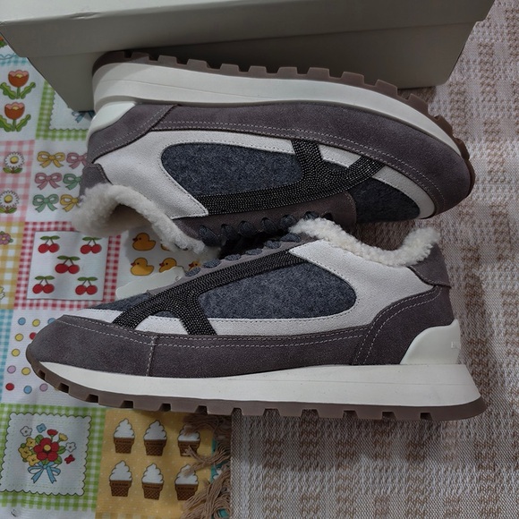 Brunello Cucinelli Fleece-Lined Casual Sneakers - Picture 6 of 8